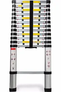 Ladder Price Aluminum Telescopic 12.5 Feet Heavy Duty Extendable Work Light Weight Multi-Purpose Ladder - Max 330 Lbs. Capacity