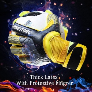 Gants professionnels de gardien de but de football en latex épais Shinestone personnalisés vente en gros - Product Image 3