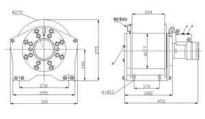 1 ton hydraulic <strong>winch</strong> motor year Yuansheng <strong>factory</strong> for boat crane oil field drilling port hoisting etc lift and &drag hydraulic brake system - Product Image 4