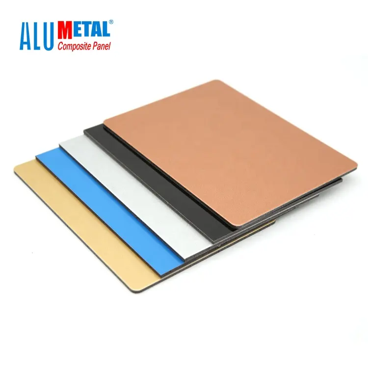 Alumetal 1.22x 2.44 Meter High Glossy Matt ACP Material Color Chart Wooden Pallet Packaging