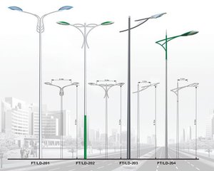 FT 02 - เสาไฟถนน LED แบบแขนคู่และแขนเดียว