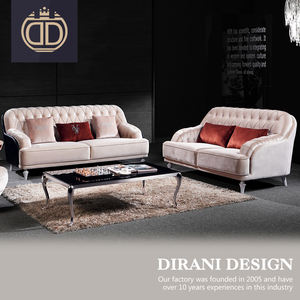 Último diseño moderno beige sofá chesterfield terciopelo <span class=keywords><strong>3</strong></span> <span class=keywords><strong>2</strong></span> 1 muebles diseño terciopelo salón tela tufted sofá conjunto - Product Image 1
