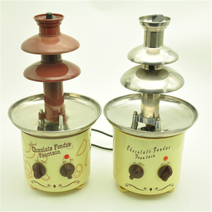 Ensemble en cascade de fontaine à <span class=keywords><strong>fondue</strong></span> au chocolat professionnelle commerciale à 3 niveaux avec <span class=keywords><strong>tour</strong></span> en acier inoxydable - Product Image 5