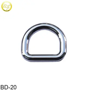 Wholesale bags accessories silver color metal d ring garment d buckle for purse