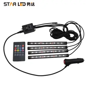 multi colour Voice Control Footlight Decoration Interior 9LED Atmosphere Light for car