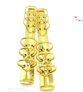 Anel gold metal binderCustom 216mm6 a4 tamanho a5 a6hardware 6 mecanismo de argolas de metal ouro