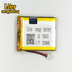 Plug 2,5-2 P lithium battery <span class=keywords><strong>3</strong></span>,7 V 705075 flat high density 3200 mah lipo lithium polymer battery li battery fashion ion - Product Image 2