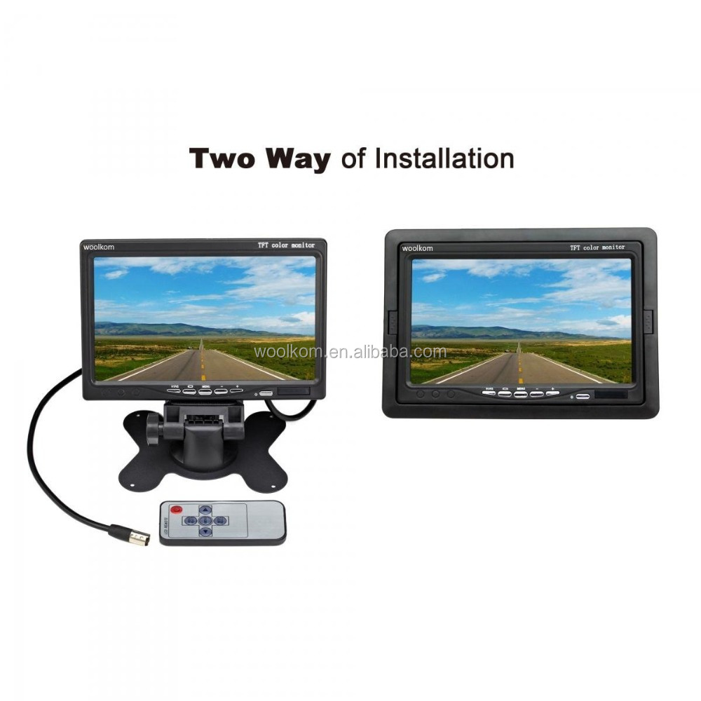 7 インチ高解像度回転カラー TFT LCD ディスプレイ モニター、リモコン
