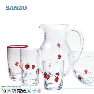 Sanzo set14104 personnalisée. fraises. dessert, fabricant <span class=keywords><strong>de</strong></span> verrerie verre à <span class=keywords><strong>liqueur</strong></span> et un verre d'eau - Product Image 1