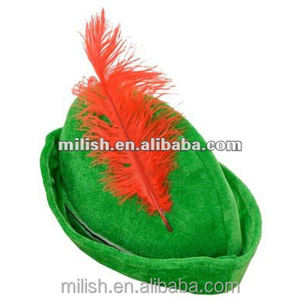 Verde <span class=keywords><strong>Robin</strong></span> Hood cappello con la piuma rossa MH-0618 - Product Image 2