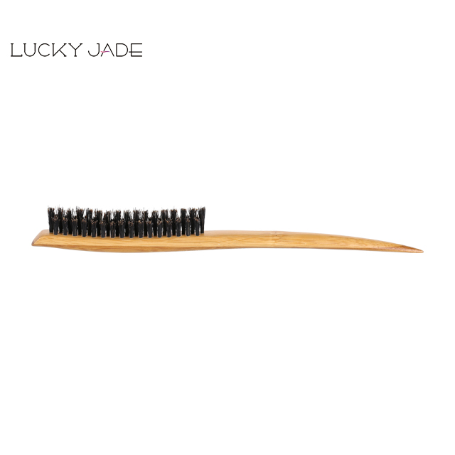 Новый Дизайн Парикмахерская тонкая линия Стайлинг дразнящая обратно бамбуковая расческа щетки для волос с 100% 2 разных длин кабан щетинки