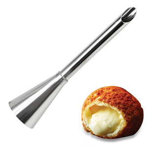 Strumento di decorazione in acciaio inox lungo crema glassa soffi <span class=keywords><strong>piping</strong></span> ugello tubi punta per ciambelle pasticceria - Product Image 5