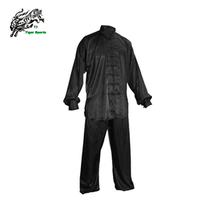 Costume Tradizionale Cinese Nero per Kung Fu in Tessuto Salutare 100% Cotone Durevole Unisex per Adulti - Product Image 4