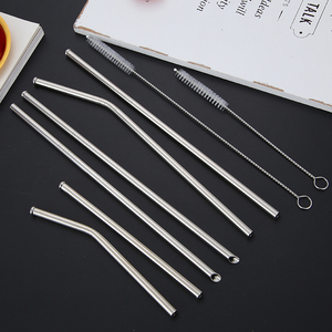 Accessori per Bar cannuccia conica in acciaio inossidabile con custodia in <span class=keywords><strong>lino</strong></span> e spazzola per la pulizia - Product Image 1