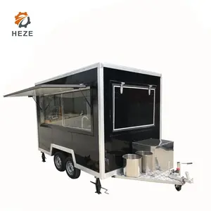 Remolque de comida móvil para exteriores, carrito de comida móvil para calle, camión de comida móvil de fábrica China en venta