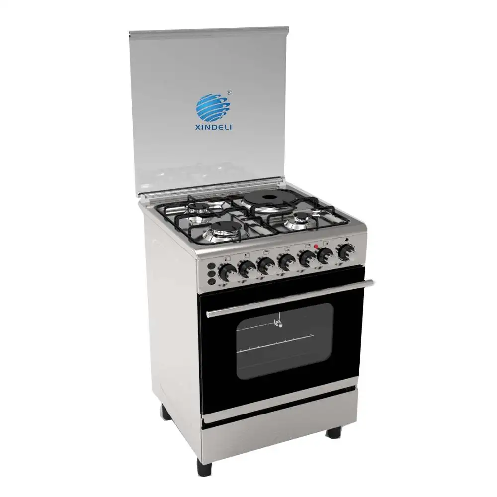 Koken appliance 60x60 3 brander en 1 kookplaat vrijstaande gasfornuis met oven