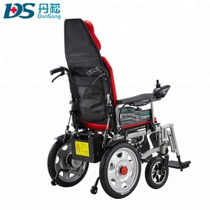 Engelli ve Yaşlılar İçin Yatarlı Sırtlıklı Akıllı Alüminyum Alaşımlı Taşınabilir Pilli Hafif Katlanabilir Elektrikli Tekerlekli Sandalye - Product Image 5