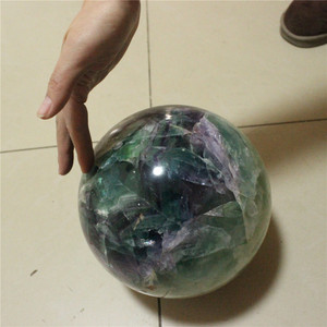 200mm Natural Large rainbow Fluorite Stone <strong>Sphere</strong> <strong>Ball</strong> - Product Image 1
