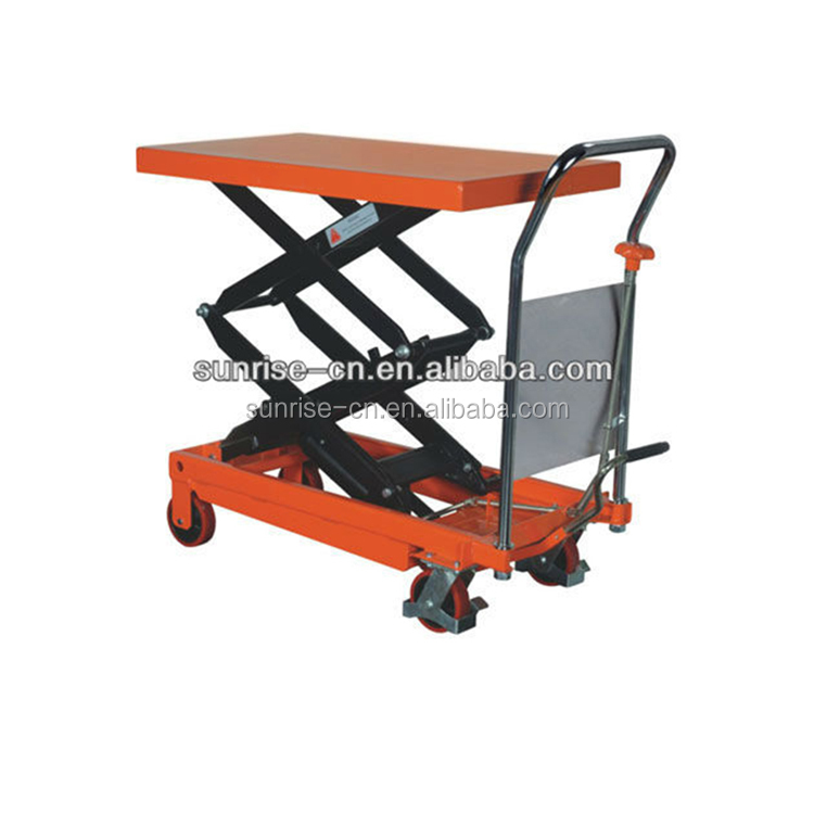 150 кг Емкость гидравлический ручной тележки с scissor lift Таблица