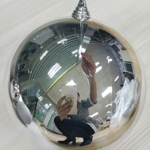 <span class=keywords><strong>Bolas</strong></span> de Plástico Plateadas con Efecto Espejo de 20 cm para Decoración Colgante, <span class=keywords><strong>Hechas</strong></span> <span class=keywords><strong>a</strong></span> <span class=keywords><strong>Mano</strong></span> con Diseños Personalizados para <span class=keywords><strong>Navidad</strong></span> - Product Image 2