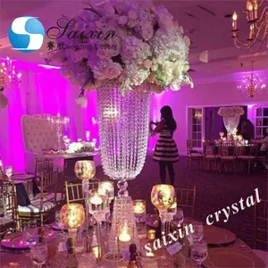 Piezas de centro de cristal de alta calidad para decoración de boda, venta directa de fábrica China