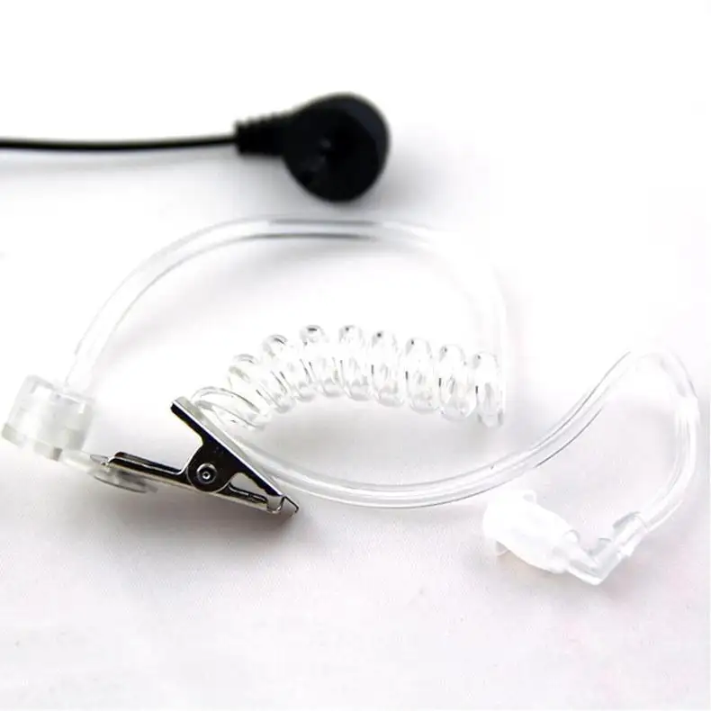 Walkie Talkie K plug 2 Pin Headset Mic FBI Air Conduit Earpiece Acoustic Clear Tube Earphone For Two Way Radios