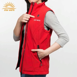 เสื้อกั๊กอุ่นแบบชาร์จไฟได้ สีแดงแบบกำหนดเอง พร้อมแผ่นทำความร้อนคาร์บอนไฟเบอร์ และ 3 ระดับความร้อน - Product Image 3