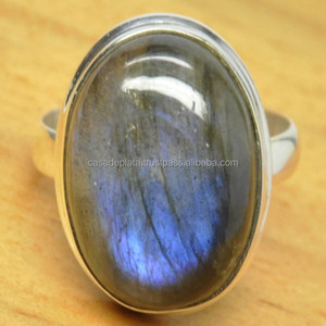 เครื่องประดับอัญมณีสีรุ้งมูนสโตนสำหรับผู้หญิงทำด้วยมือแหวนเงินแท้925แหวนแฟชั่นวินเทจสำหรับเป็นของขวัญแต่งงาน - Product Image 1