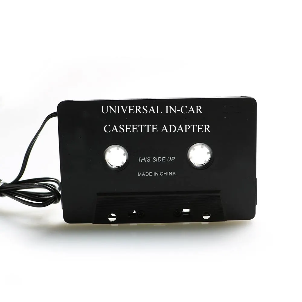 Universal In-Car Cassette Adapter for iPod, MP3,MP4,CD,Mobile Phone with Black Color Provide Customized Service