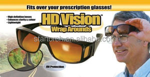 2 pcs ensemble HD Night Vision Wraparound Lunettes <span class=keywords><strong>de</strong></span> Soleil Comme <span class=keywords><strong>Vu</strong></span> sur TV S'adapte SUR Lunettes - Product Image 3