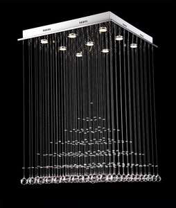 Lampadari a soffitto a LED con luce a soffitto in cristallo <span class=keywords><strong>quadrato</strong></span> a goccia per sala da pranzo - Product Image 6