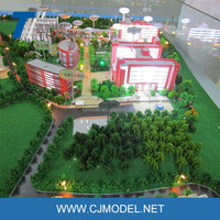 Modèle de bâtiment 3D pour hôpital, maquette architecturale pour école