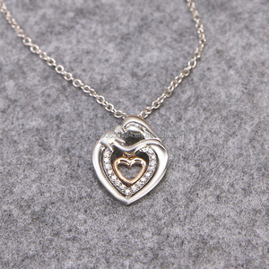 Collier <span class=keywords><strong>Maman</strong></span> et Bébé Cadeau Fête des Mères Mère <span class=keywords><strong>Maman</strong></span> Fils Fille Enfant Cristal Strass Pendentif en Forme de Cœur Collier <span class=keywords><strong>pour</strong></span> Femmes - Product Image 6