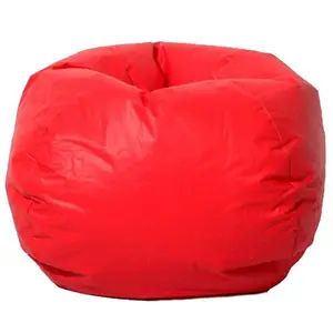 Classic ruby red vinyl bean bag chair for indoor and outdoor use