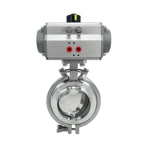 Certification de qualité supérieure à livraison rapide Vanne papillon de soudage pneumatique sanitaire en acier inoxydable SS304 SS316L de qualité alimentaire - Product Image 3