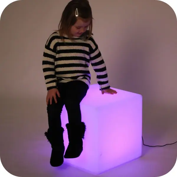 Cubo de luz led para decoración, mágico, brillante