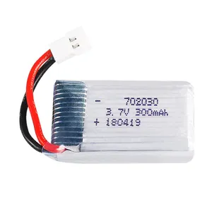 20C Lipo Drone Battery 3.7V 300mah 702030 Rechargeable Lithium Polymer Battery