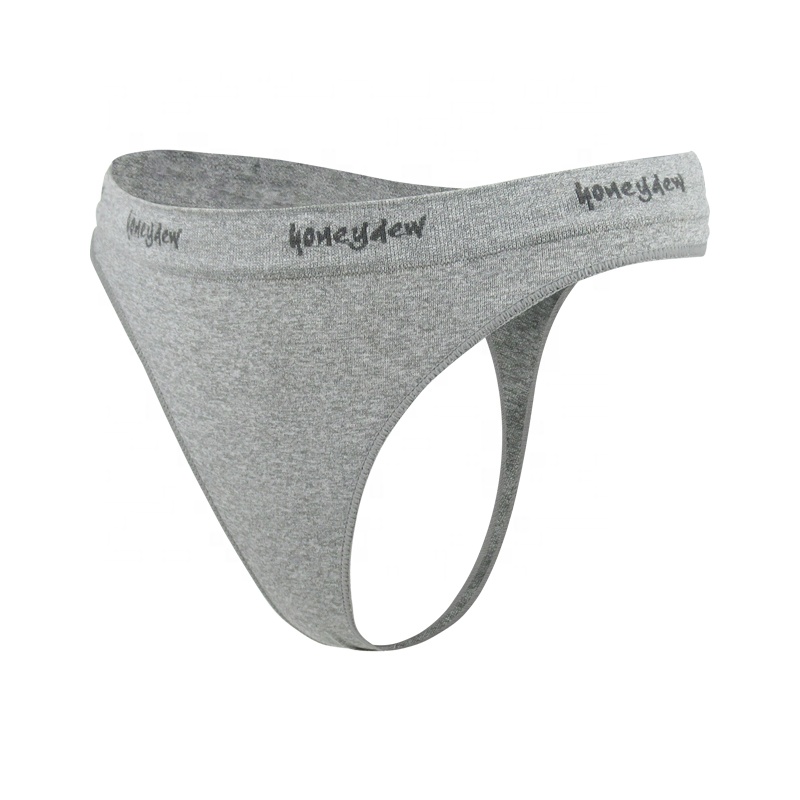 Бесшовные женские стринги, однотонные сексуальные серые стринги, женские трусы, тонкие женские стринги
