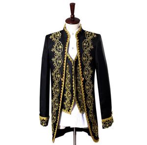 <span class=keywords><strong>Manteau</strong></span> <span class=keywords><strong>de</strong></span> <span class=keywords><strong>queue</strong></span> <span class=keywords><strong>de</strong></span> smoking pour hommes Designer Broderie Diamants Paillettes brillantes Diamants Décoration - Product Image 1