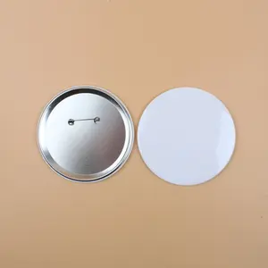 BSCI Round white blank 10cm tin badge
