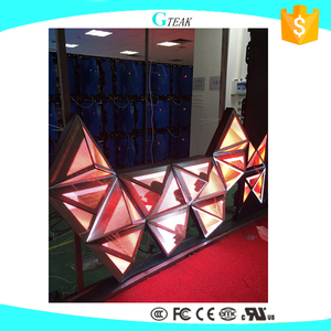 Stand da Tavolo Moderno per Interni Stile 3D RGB P5 Facciata per Consolle DJ a LED Parete <span class=keywords><strong>Video</strong></span> a LED Triangolare per Consolle DJ - Product Image 4