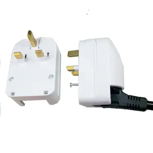 Schuko Alemão SCP3 2 pinos para 13A 3 pin plug adapter 250V plugue elétrico