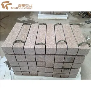 Geel graniet kubus snijden steengroeve stenen blok voor plaat/tegel