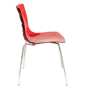 Chaise latérale personnalisée de salle à manger, 1 pièce, chaise moderne, en lucite acrylique avec pieds en métal