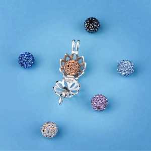 Pendentif en <span class=keywords><strong>perle</strong></span> <span class=keywords><strong>de</strong></span> Lotus en argent, cage, offre spéciale, nouvelle collection K303N08 - Product Image 3