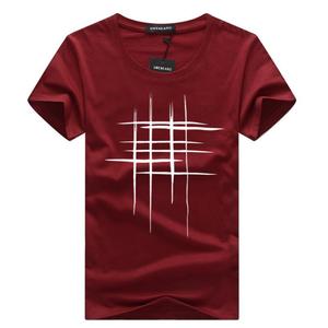 ชายเสื้อยืดฤดูร้อนแขนสั้นเสื้อ t ผู้ชายการออกแบบที่เรียบง่าย line cross พิมพ์ผ้าฝ้าย<span class=keywords><strong>เสื้อ</strong></span>ผู้ชาย - Product Image 6