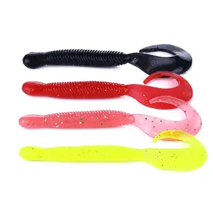 12cm/9.2 g5 pz/borsa Soft Fishing Lure 10 colori wobblle Tail Lure Silicone Small Loach Bait esche artificiali per Bass Pike Fishing