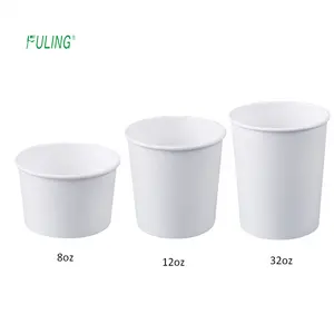custom printing disposable compostable eco bio 8oz 12oz 32oz envases biodegradables pla coated paper cup soup