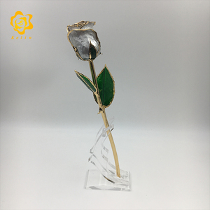ของขวัญของฝากแสนหวานสำหรับงานแต่งงานสีเงินสีทองชุบกุหลาบแท้ - Product Image 3