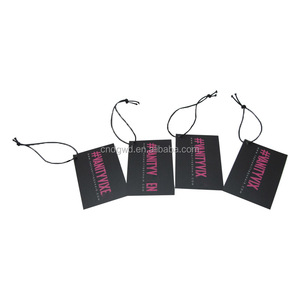 Giấy Màu Đen Mới Nhất Hàng May Mặc Treo Thẻ Quần Áo May Tag Trinh Nữ Tóc Mở Rộng Tag - Product Image 2